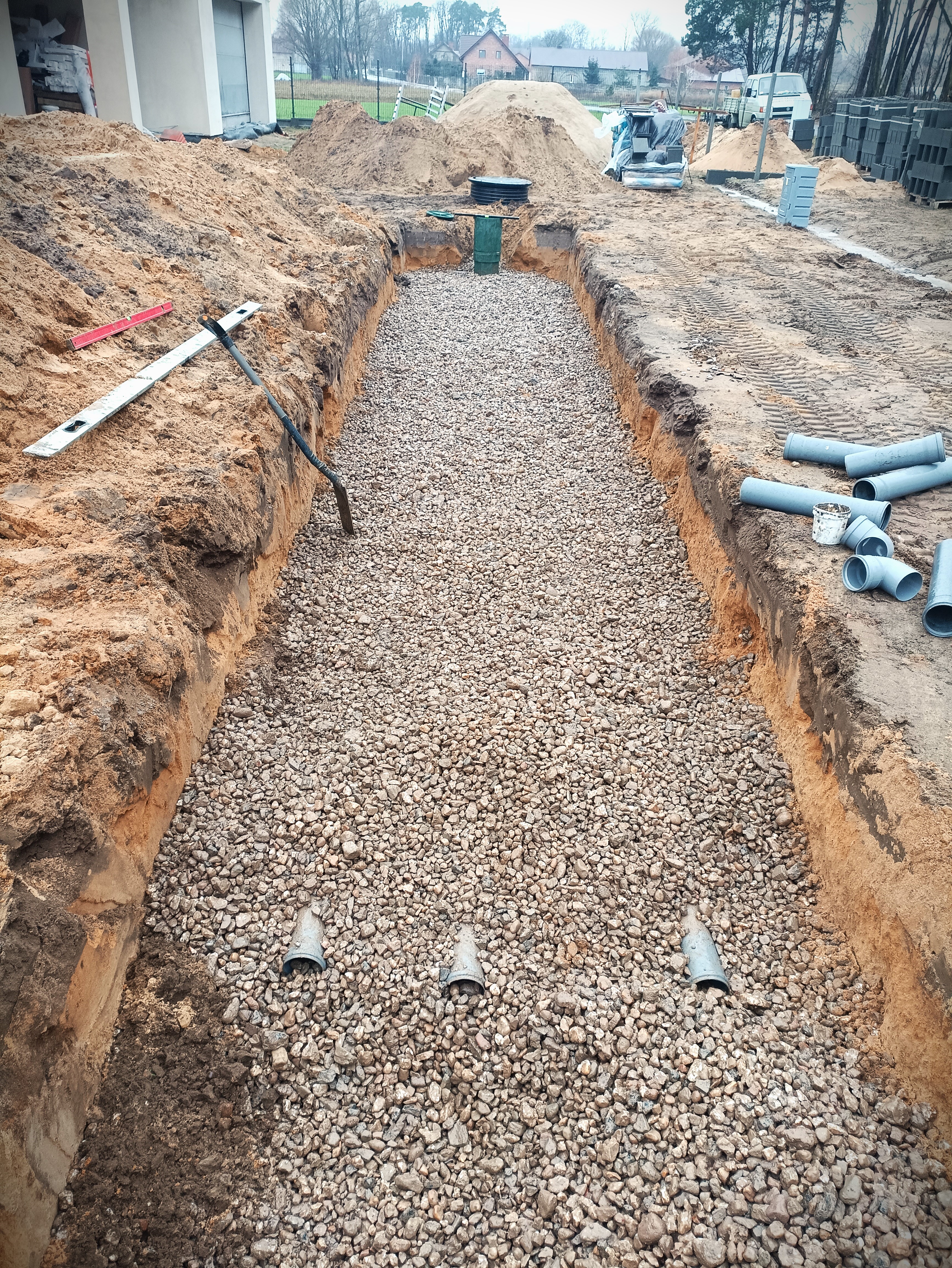 Usługa drenażu wraz z studzienką